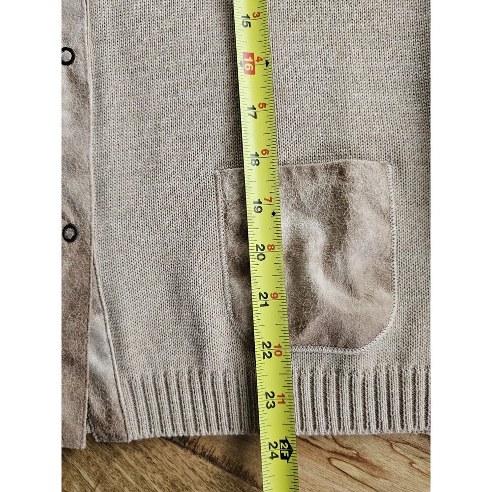 Freya Wool Blend Collared Cardigan Sweater Women's Size M Bohemian Snaps - Picture 10 of 11